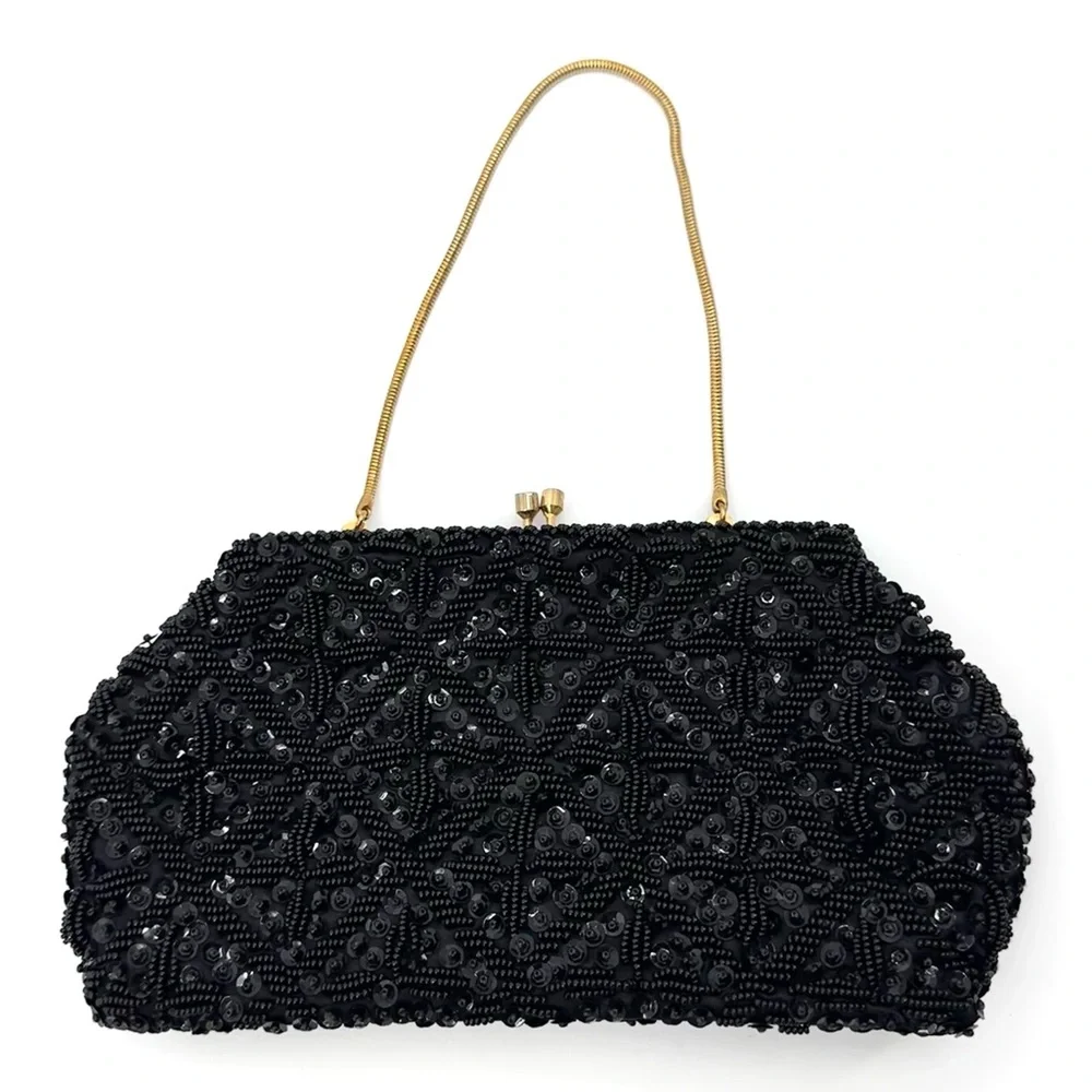 Vintage 50’s Beaded/Sequin Evening Bag/Cocktail Clutch - Picture 2 of 10